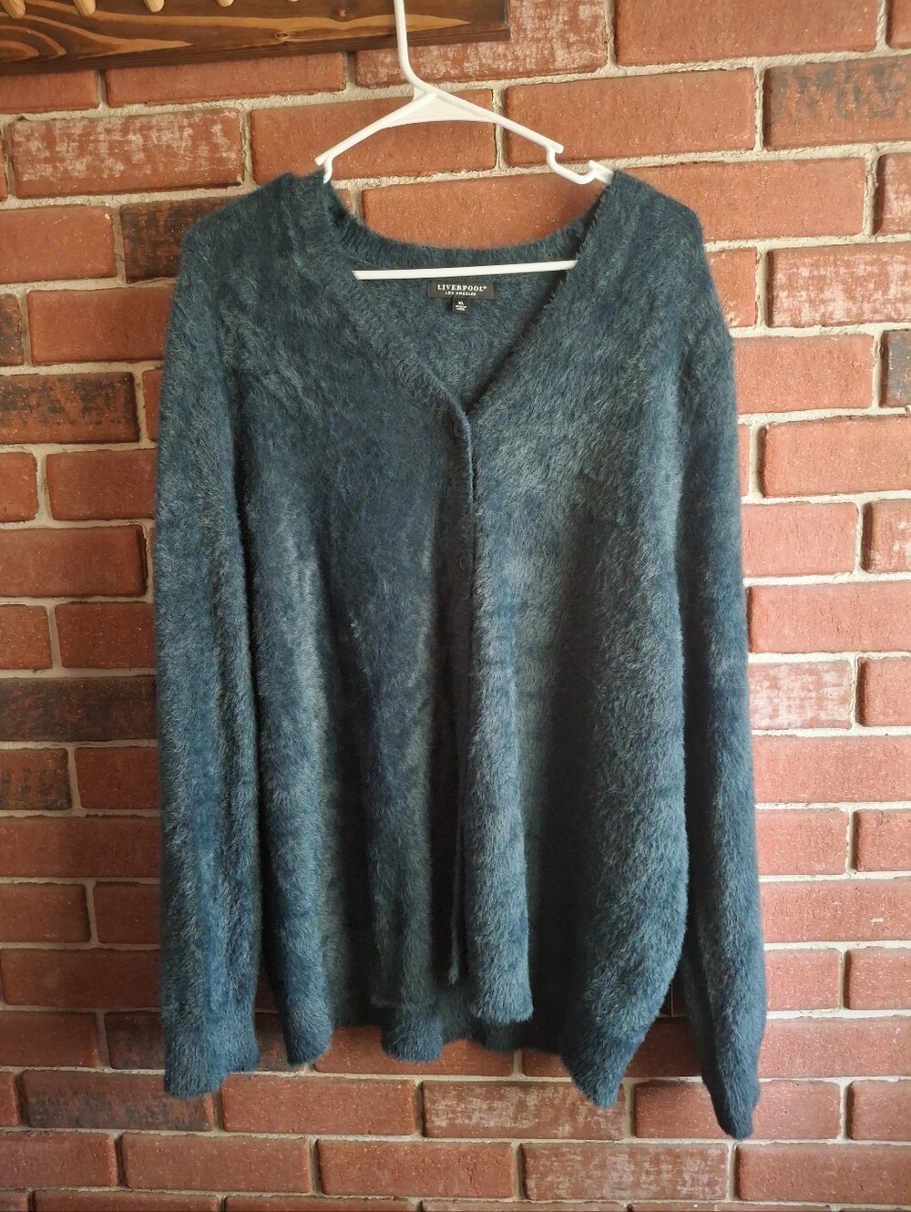 Liverpool Fuzzy V-Neck Sweater